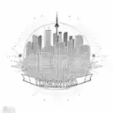 Toronto skyline tattoo design idea