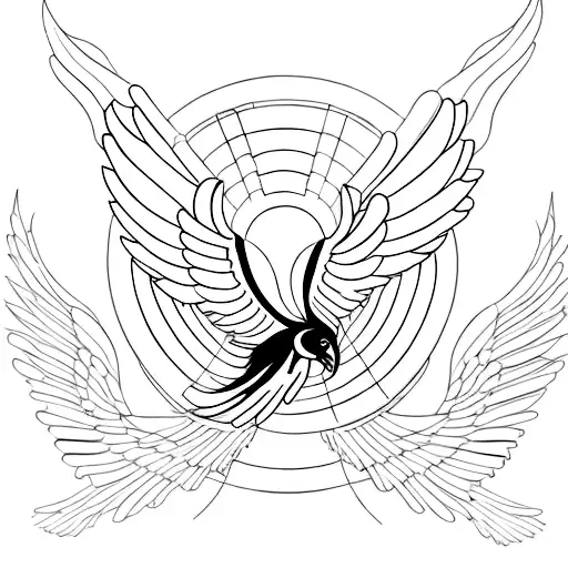 A minimalist tattoo of a DJ mixer with wings, representing your ability to create music that takes people to different places tattoo design idea