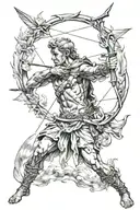 apollo shooting arrows tattoo design idea