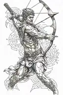 apollo shooting arrows tattoo design idea