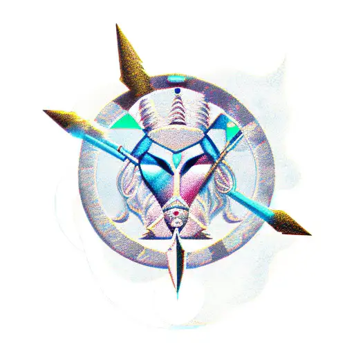 Sagittarius with the moon on cancer and ascendant in Leo tattoo design idea
