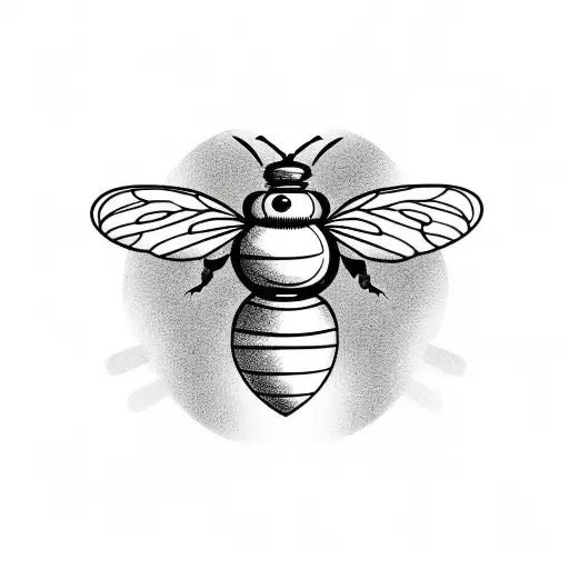 classic birdcage with open door bee flying into distance black and white dimensional tattoo design idea