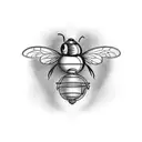 classic birdcage with open door bee flying into distance black and white dimensional tattoo design idea
