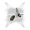 classic birdcage with open door bee flying into distance black and white dimensional tattoo design idea
