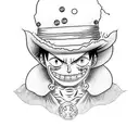 Luffy de one piece tattoo design idea