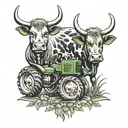 John Deere tractor cows together 1 tattoo design idea
