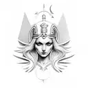 NYX greek goddess symbol  tattoo design idea