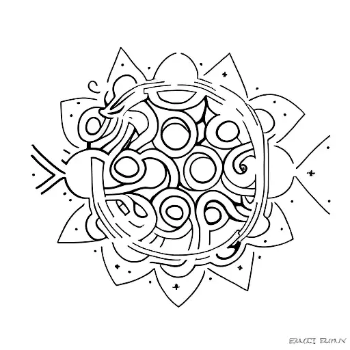 A minimalist tattoo featuring a group of friends holding hands in a circle tattoo design idea