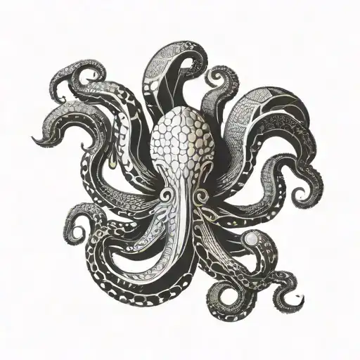 octopus symmetrical design tattoo design idea