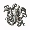 octopus symmetrical design tattoo design idea