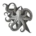 octopus symmetrical design tattoo design idea