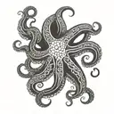 octopus symmetrical design tattoo design idea