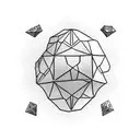 a 7 pc dice set arrayed in a nest tattoo design idea
