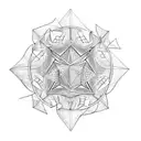 a 7 pc dice set arrayed in a nest tattoo design idea