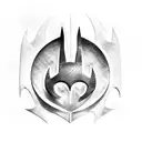 Batman logo and knives tattoo design idea