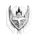 Batman logo and knives tattoo design idea