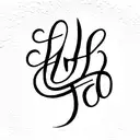 Alicia name in calligraphic style. tattoo design idea