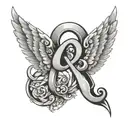 888 angel number tattoo design idea