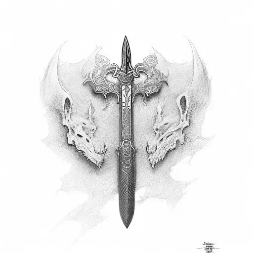 Conans sword from conan the barbarian 1982 tattoo design idea