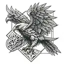 zeus eagle soaring tattoo design idea