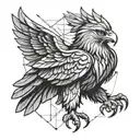 zeus eagle soaring tattoo design idea