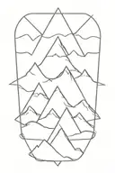 3 triangle mountains tattoo design idea