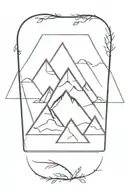 3 triangle mountains tattoo design idea