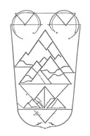 3 triangle mountains tattoo design idea