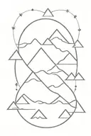 3 triangle mountains tattoo design idea