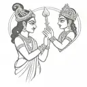 tattoo designs of lord krishna and murugan together tattoo design idea