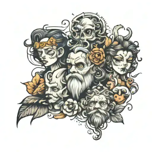 god family tattoo design idea