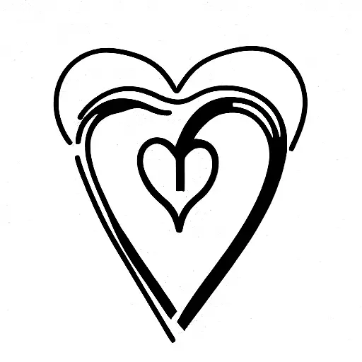 cemetery and heart tattoo design idea