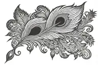 peacock feather tattoo design idea