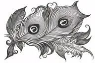 peacock feather tattoo design idea