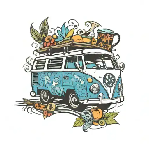 campervan chef   tattoo design idea