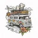 campervan chef   tattoo design idea
