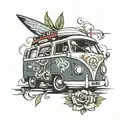 campervan chef   tattoo design idea