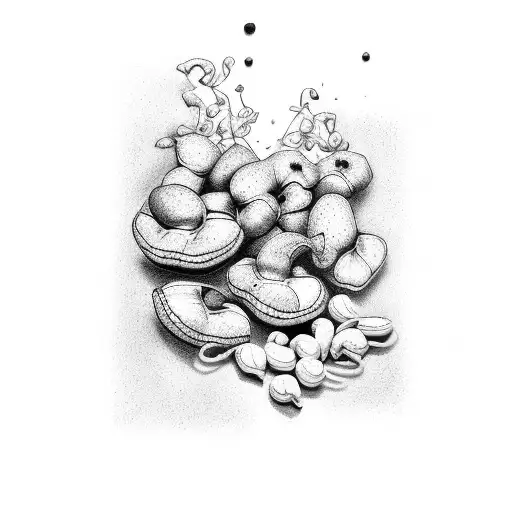 peanut bean tattoo design idea