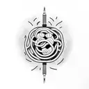 peanut bean spaghetti meatball tattoo design idea