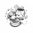 peanuts and beans tattoo design idea