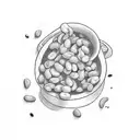 peanuts and beans tattoo design idea