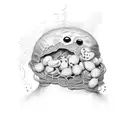 peanut bean spaghetti dinner tattoo design idea
