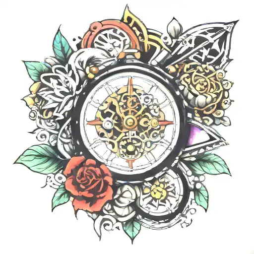 chrono tattoo design idea
