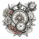 chrono tattoo design idea