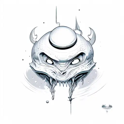 cartoon ghost tattoo design idea