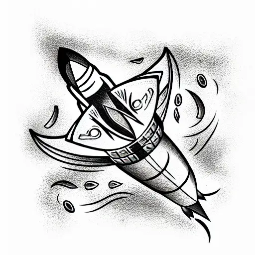 rocket tattoo design idea