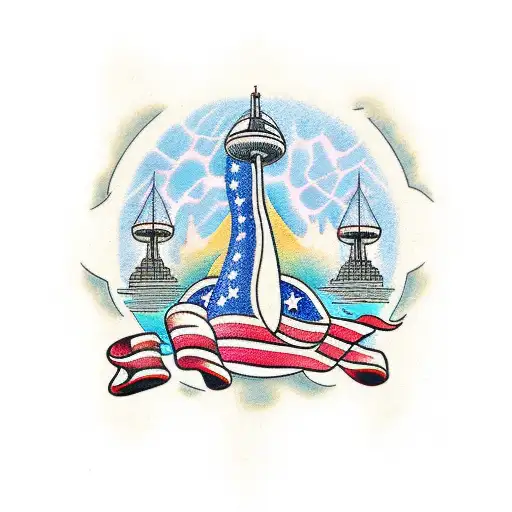 Torres de satélite tattoo design idea