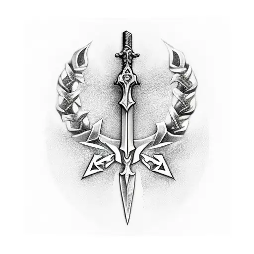 Links sword from the legend of Zelda tattoo design idea