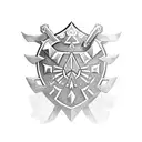 Links sword from the legend of Zelda tattoo design idea