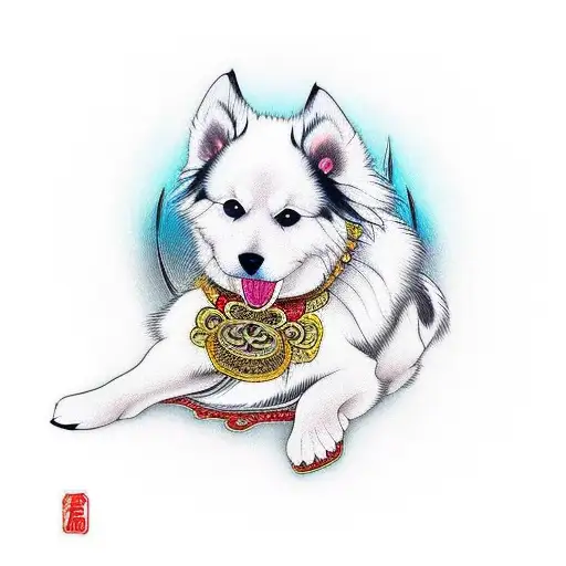 Sesshomaru in dog form tattoo design idea